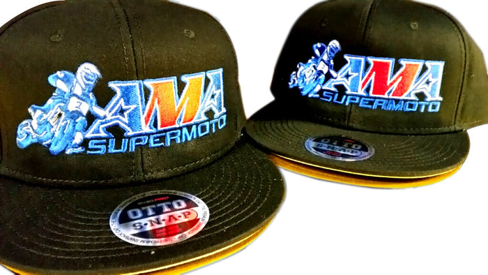 Official AMA Supermoto Snapback Mesh Hat - Black