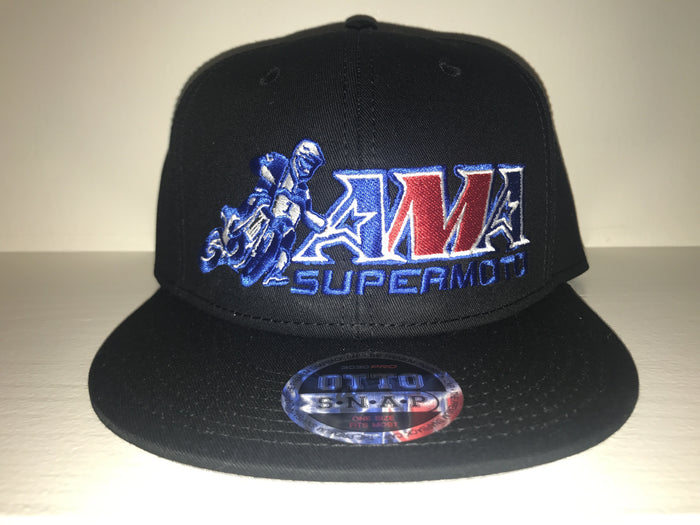 Official AMA Supermoto Black Snapback Hat